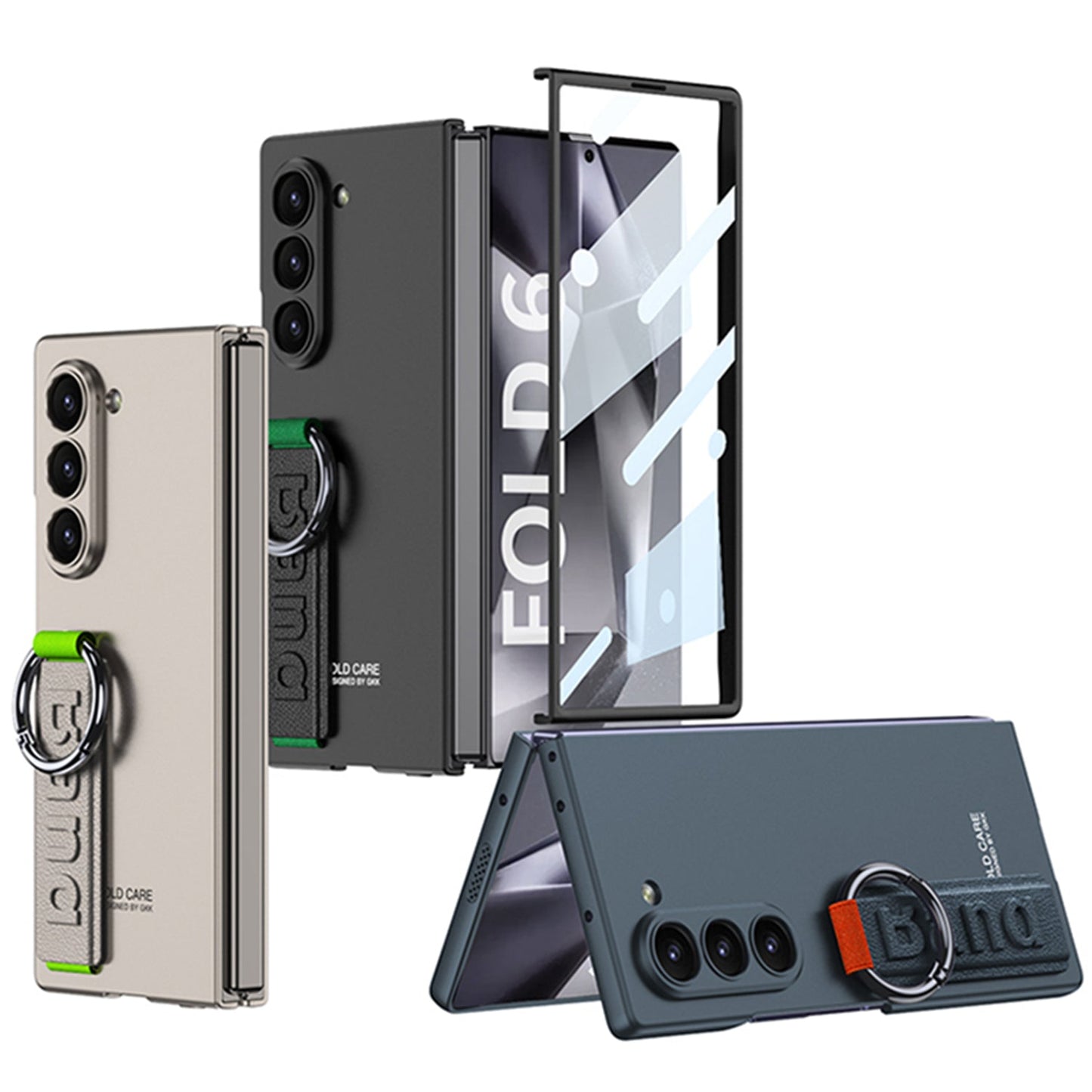 Luxury Wristband Holder Shockproof Phone Case For Galaxy Z Fold 6/7