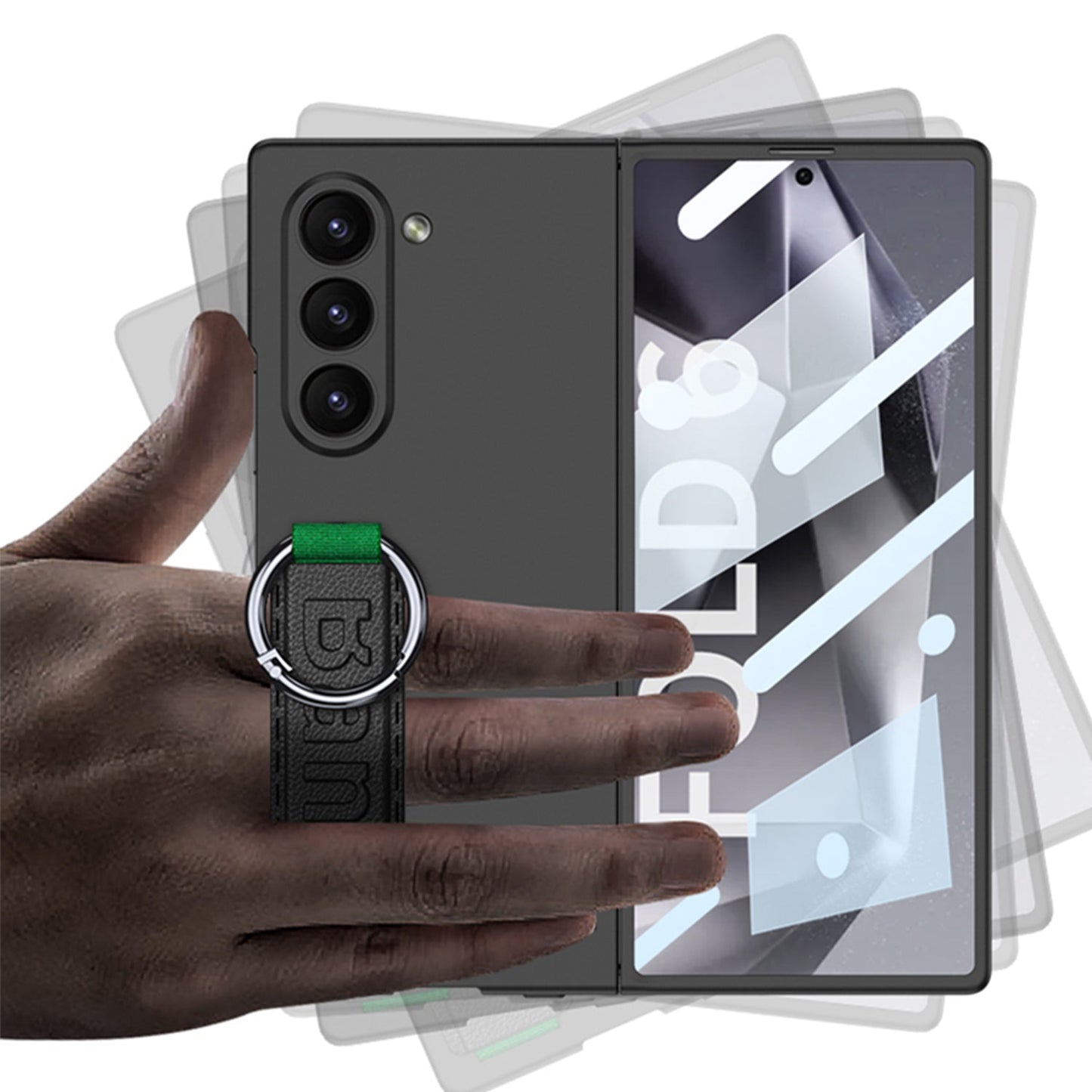 Luxury Wristband Holder Shockproof Phone Case For Galaxy Z Fold 6/7