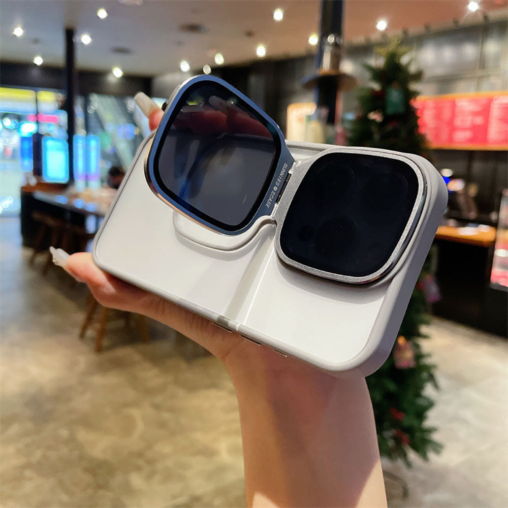 Highly Transparent Acrylic Sunglasses Lens Protection Bracket Anti-Fall Phone Case For iPhone