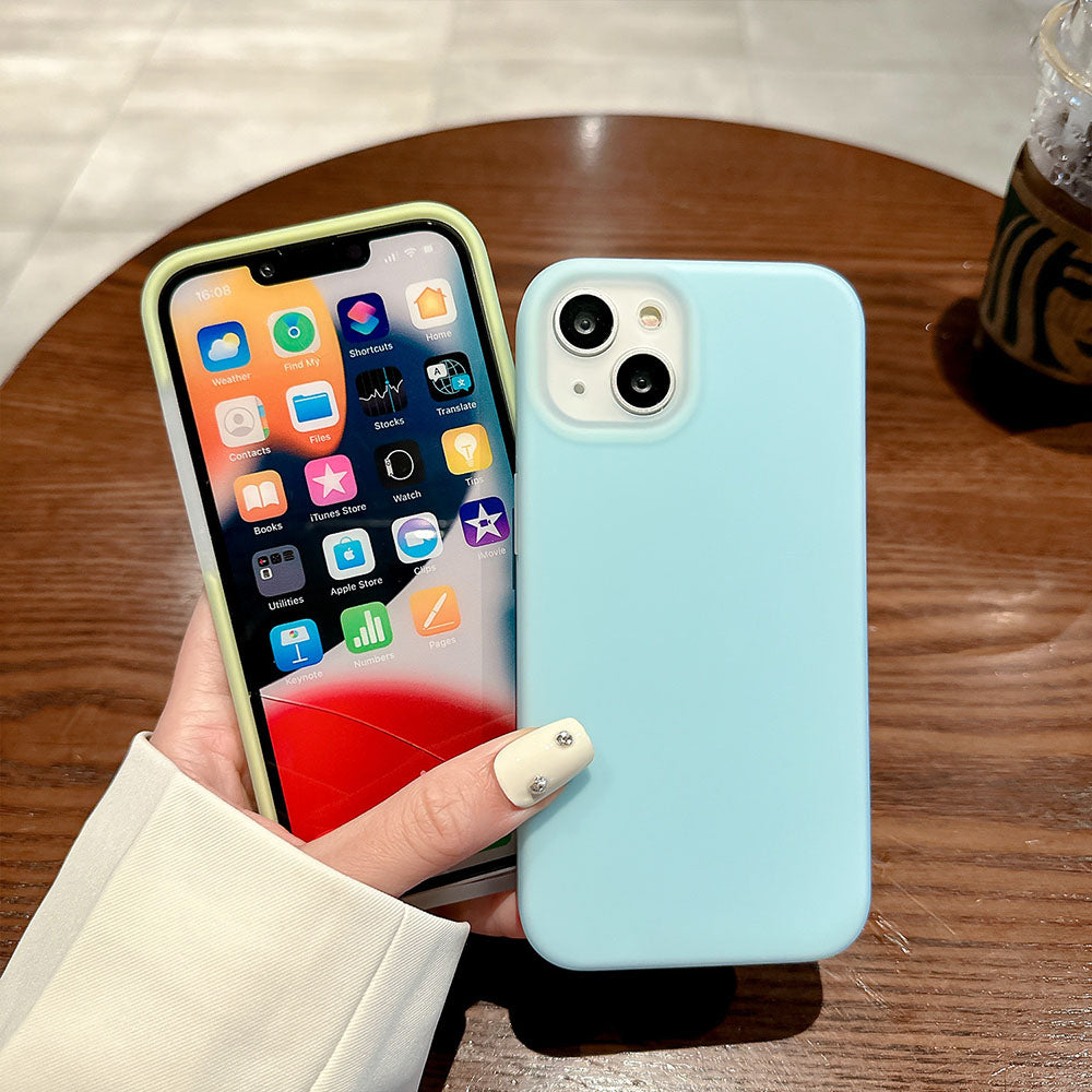 Simple Candy Color Jelly Silicone Simple Phone Case For iPhone With MagSafe
