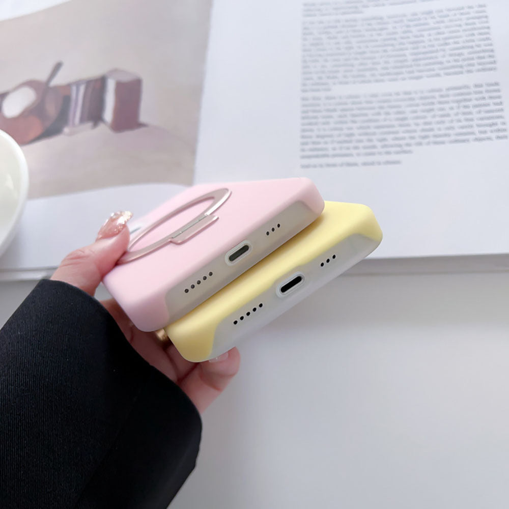Simple Candy Color Jelly Silicone Simple Phone Case For iPhone With MagSafe