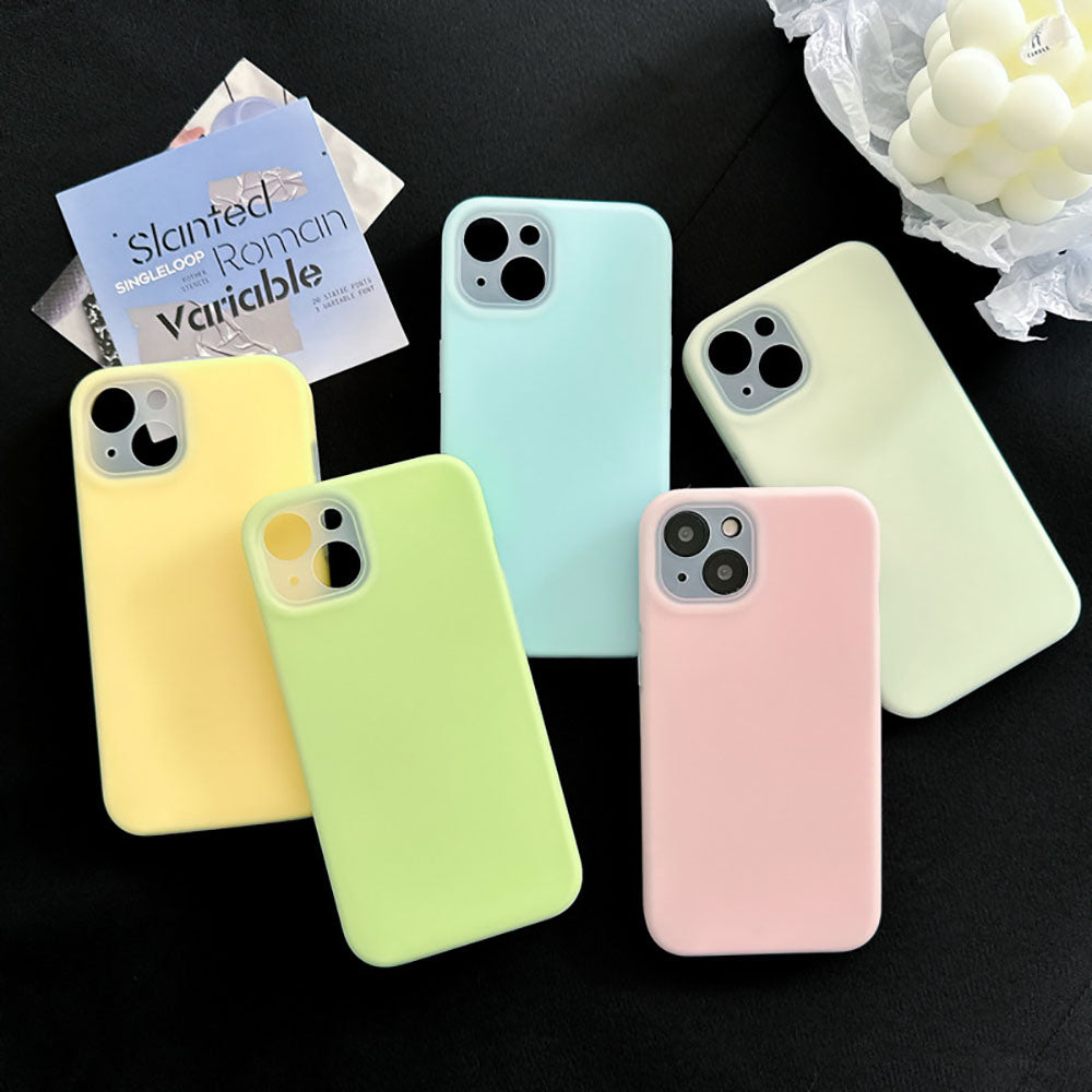 Simple Candy Color Jelly Silicone Simple Phone Case For iPhone With MagSafe