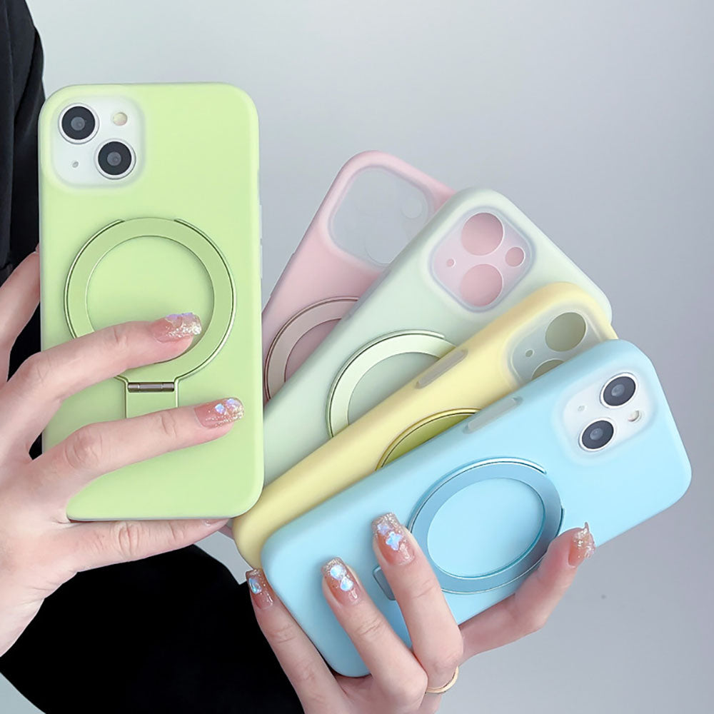Simple Candy Color Jelly Silicone Simple Phone Case For iPhone With MagSafe