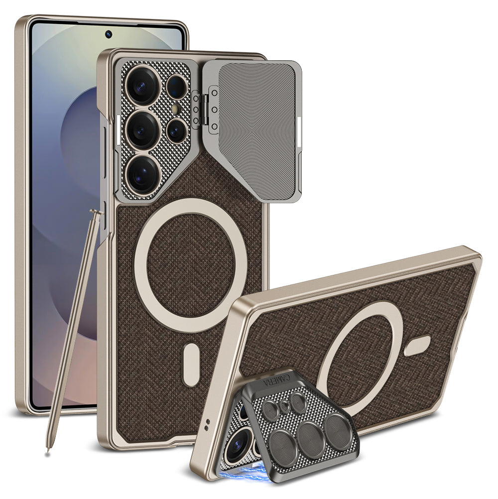 Ultra-thin Leather Phone Case For Samsung With Lens Protection