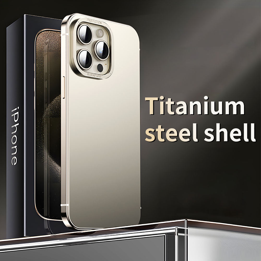 High-End Titanium Steel Phone Case For iPhone