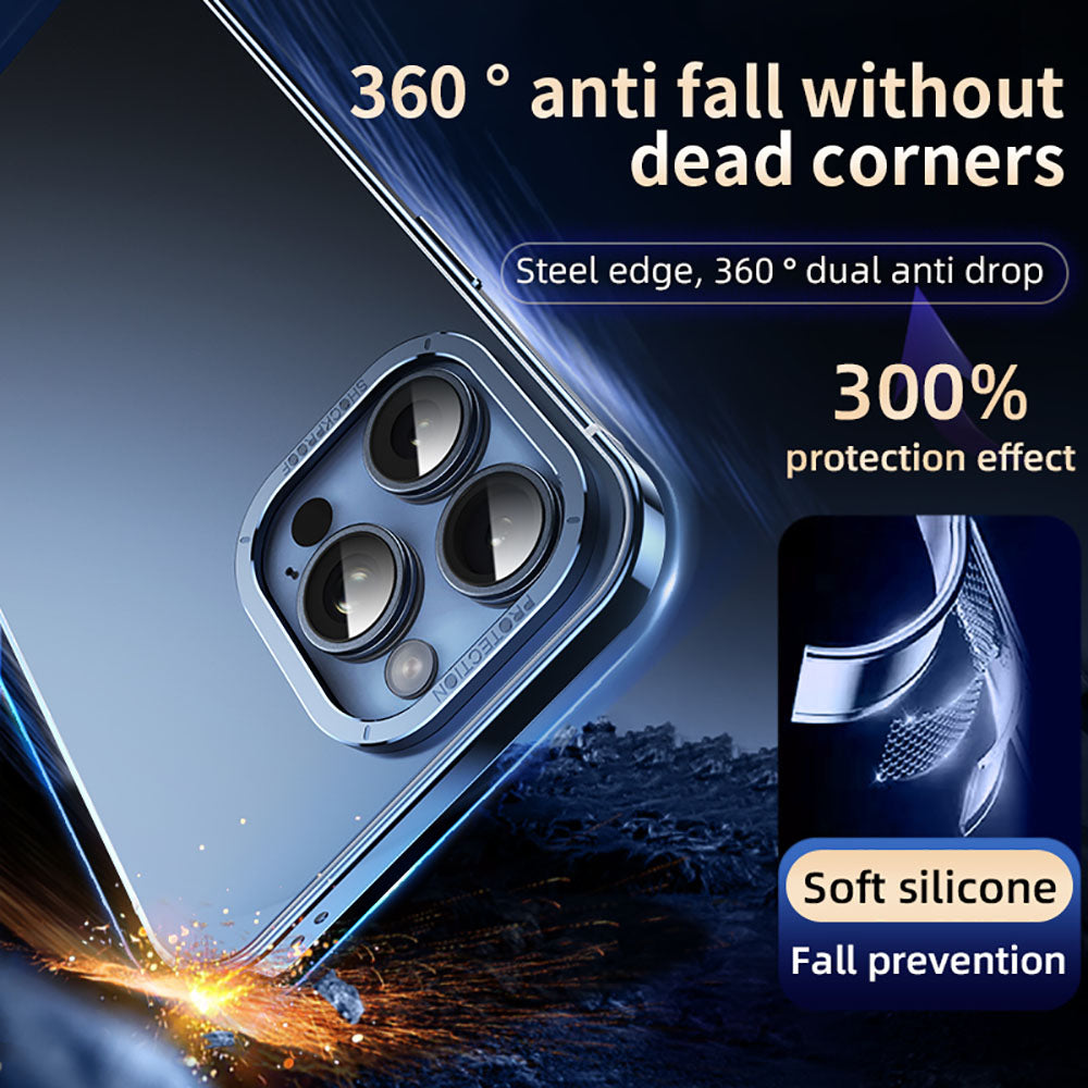 High-End Titanium Steel Phone Case For iPhone