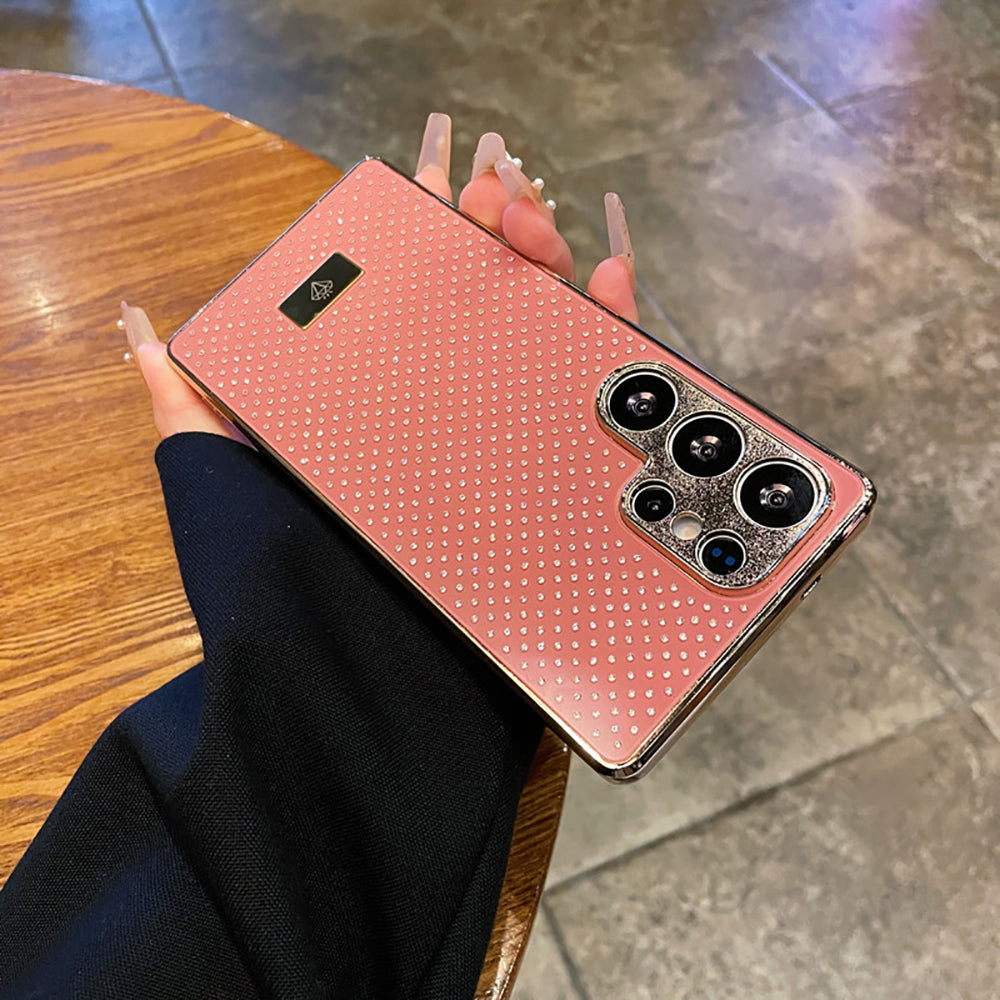 Luxury Diamond Plated Electroplated Phone Case For Samsung