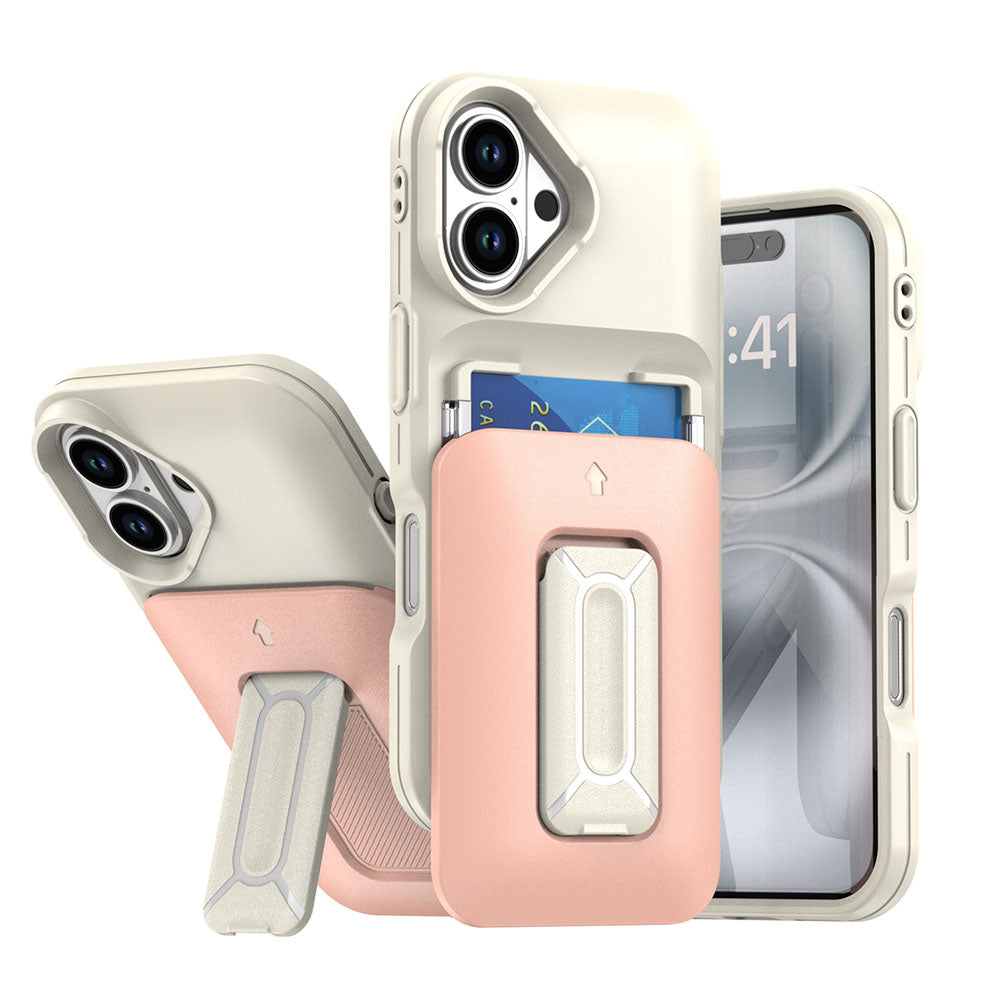 Macaron Sliding Card Holder Stand Phone Case
