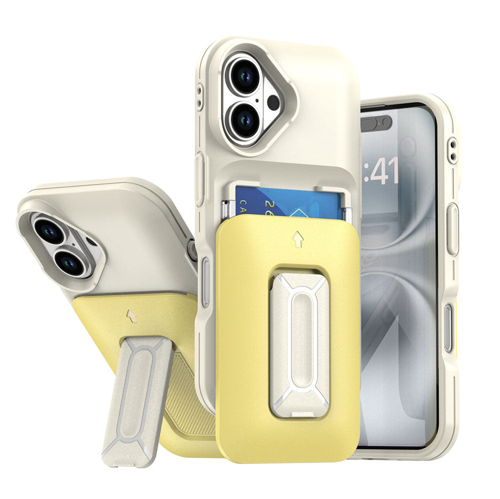 Macaron Sliding Card Holder Stand Phone Case