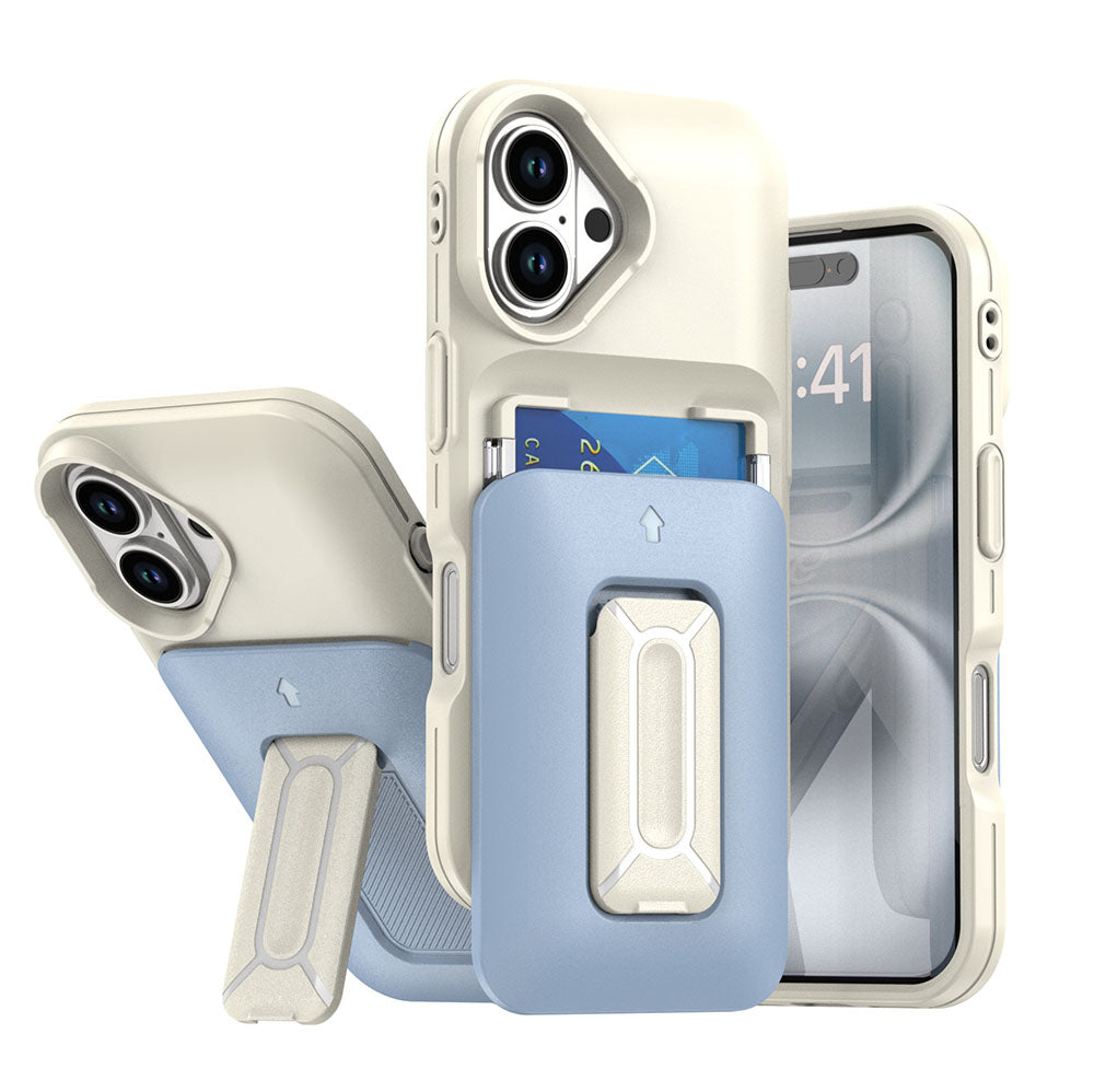 Macaron Sliding Card Holder Stand Phone Case