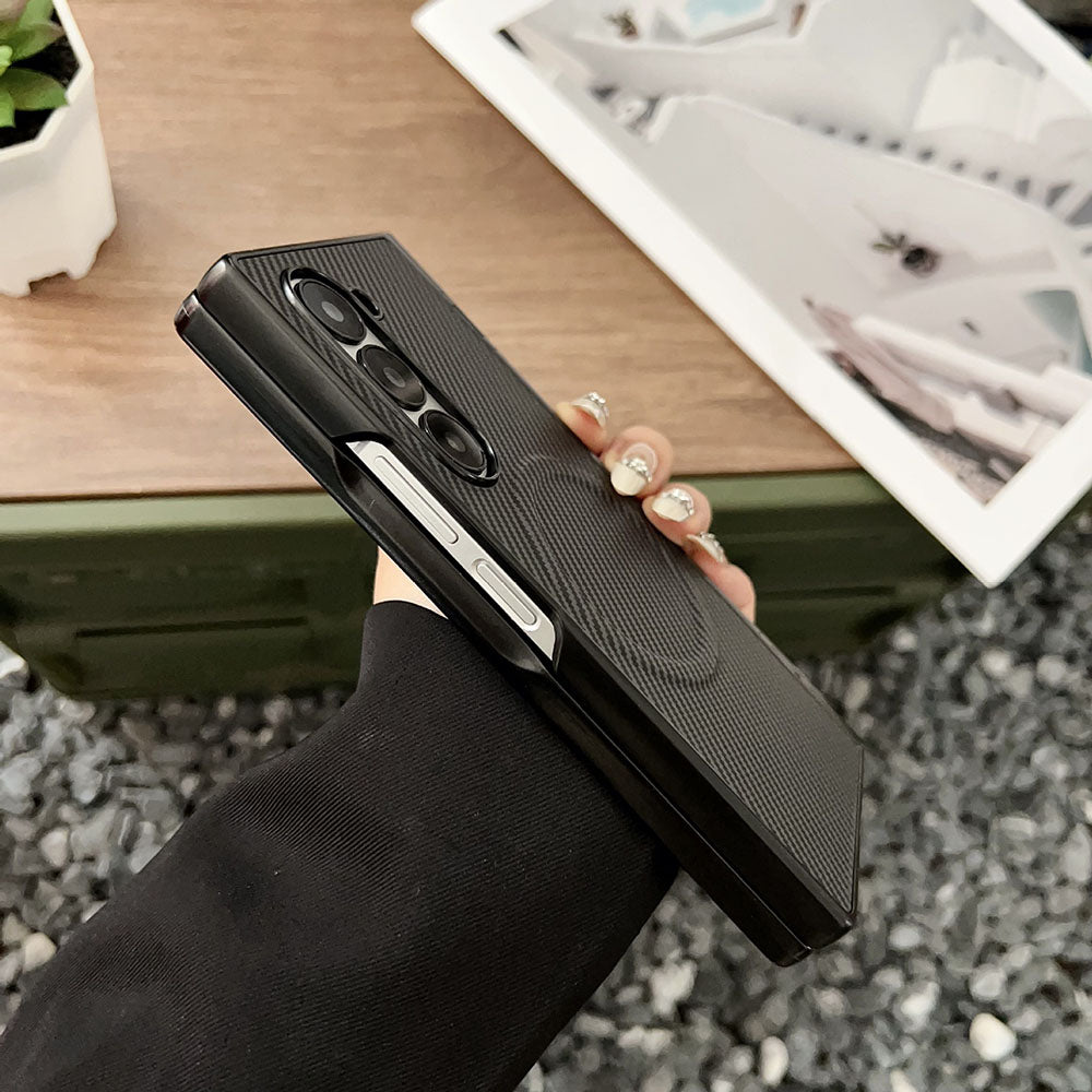 Carbon Fiber Texture Full Protection Phone Case For Samsung Galaxy Z Fold7/6/5/4/3