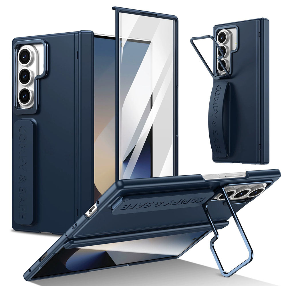 Convenient Wristband Shell Film Integrated Lens Holder Phone Case For Galaxy Z Fold7/6/5/4/3