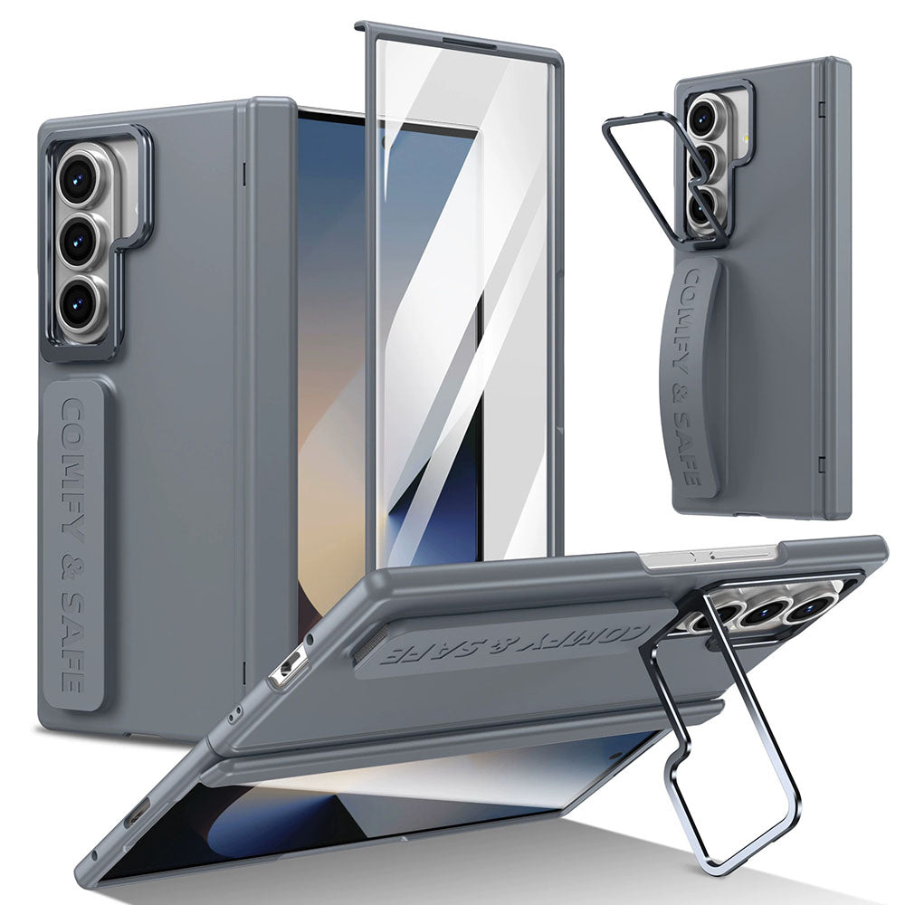 Convenient Wristband Shell Film Integrated Lens Holder Phone Case For Galaxy Z Fold7/6/5/4/3