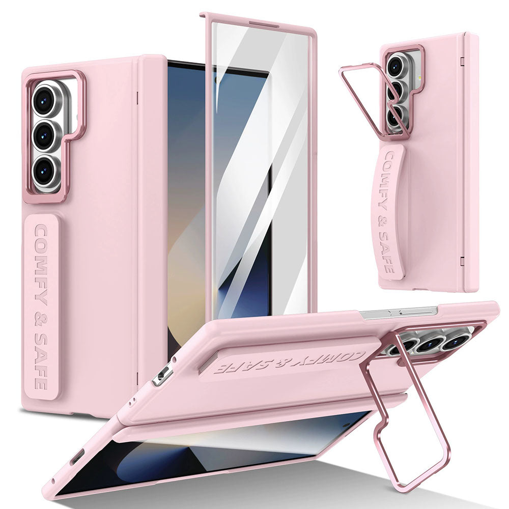 Convenient Wristband Shell Film Integrated Lens Holder Phone Case For Galaxy Z Fold7/6/5/4/3