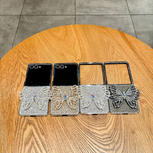Sparkling Diamond Butterfly Phone Case For Samsung Galaxy Z Flip 7/6/5/4/3