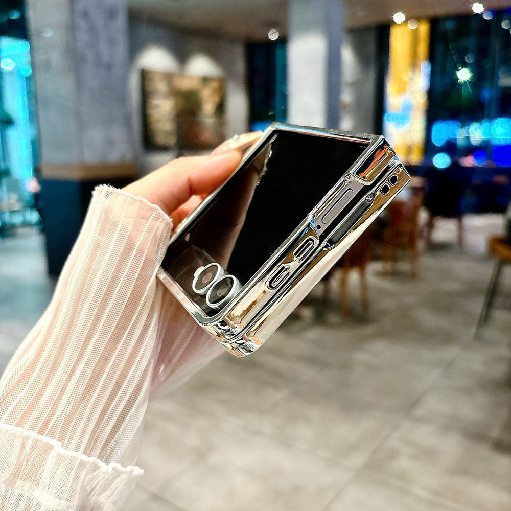 Grid Electroplated Diamond Phone Case For Samsung Galaxy Z Flip 7/6/5/4/3