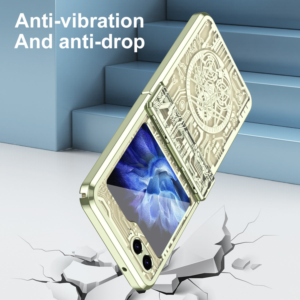 Luxury Electroplated Samsung Flip5 Flip4 Flip3 5G Case All-inclusive Drop-proof Protective Case - Mycasety Mycasety