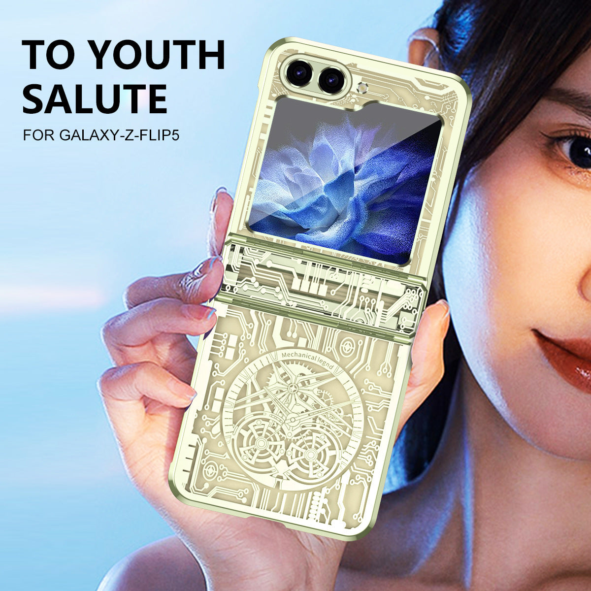 Luxury Electroplated Samsung Flip5 Flip4 Flip3 5G Case All-inclusive Drop-proof Protective Case - Mycasety Mycasety
