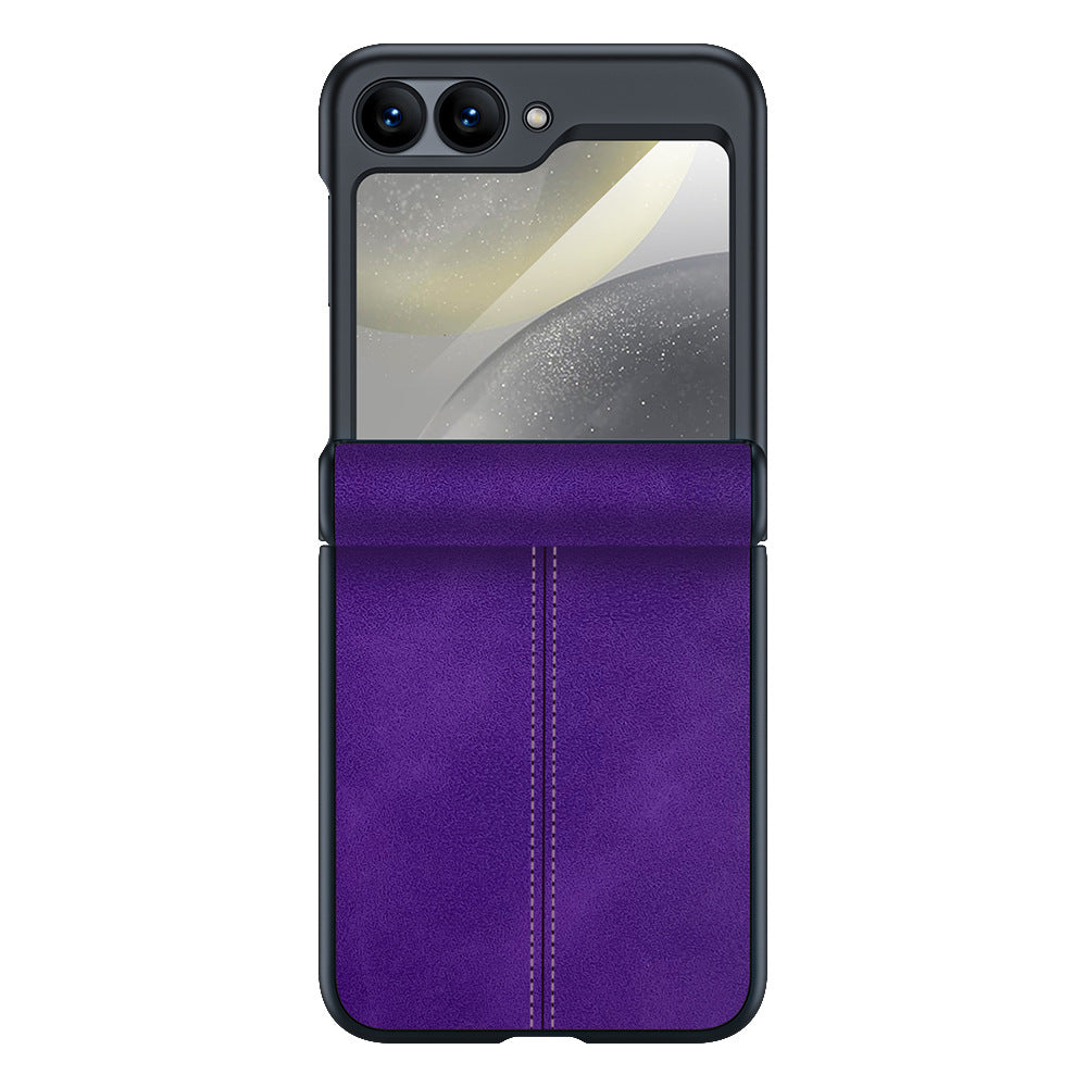 Premium Leather Full Protection Drop Proof Phone Case For Samsung Galaxy Z Flip6 With Screen Protector
