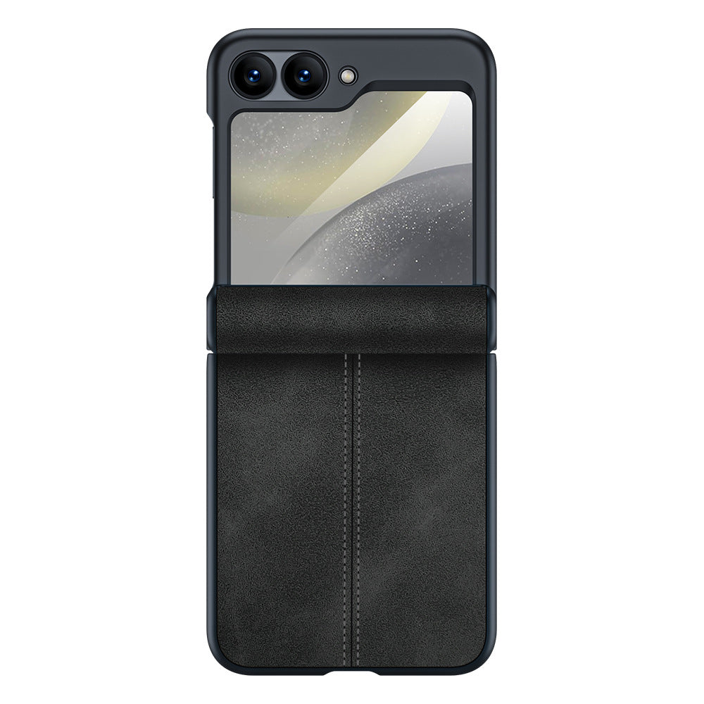 Premium Leather Full Protection Drop Proof Phone Case For Samsung Galaxy Z Flip6 With Screen Protector