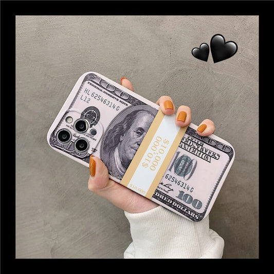 2021 New Creative Personality US Dollar Bill Silicone Phone Case For iPhone - GiftJupiter