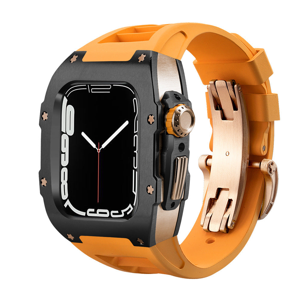 Luxury Metal Case Strap For Apple Watch Series 44/45 mm - mycasety2023 Mycasety