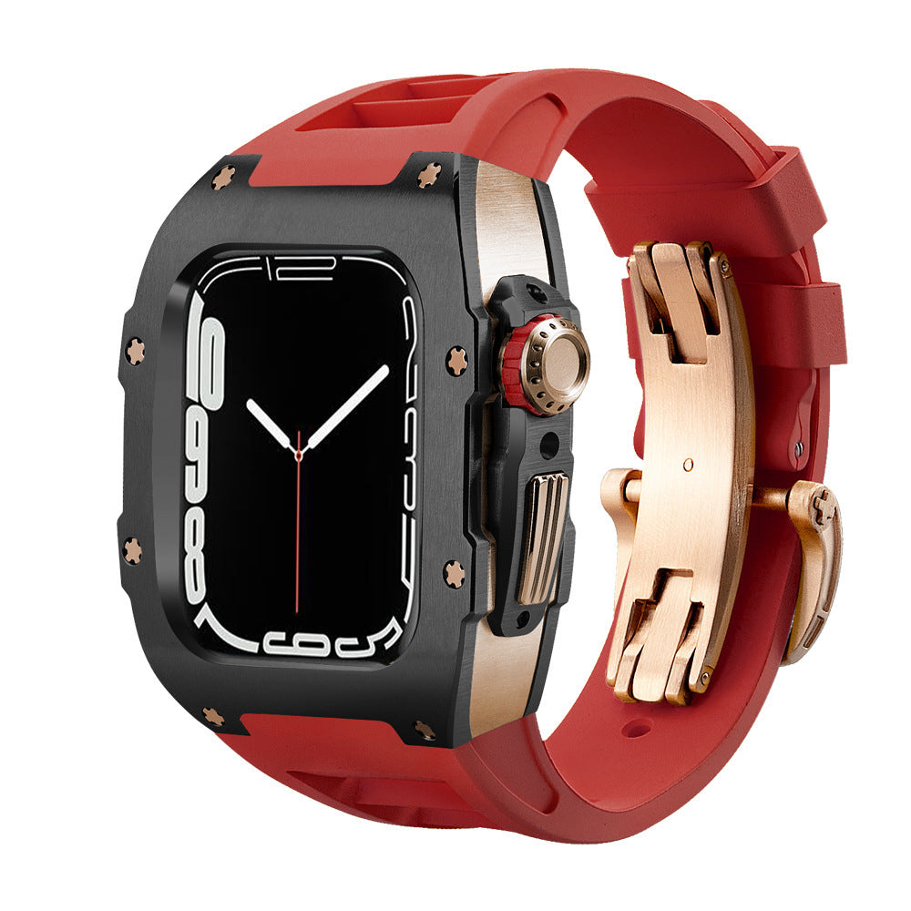 Luxury Metal Case Strap For Apple Watch Series 44/45 mm - mycasety2023 Mycasety