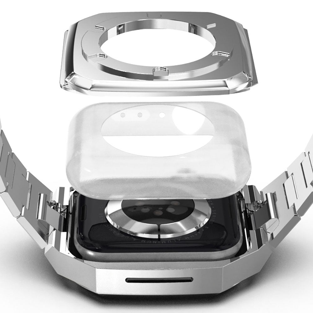 Luxury Metal Case Strap For Apple Watch Series