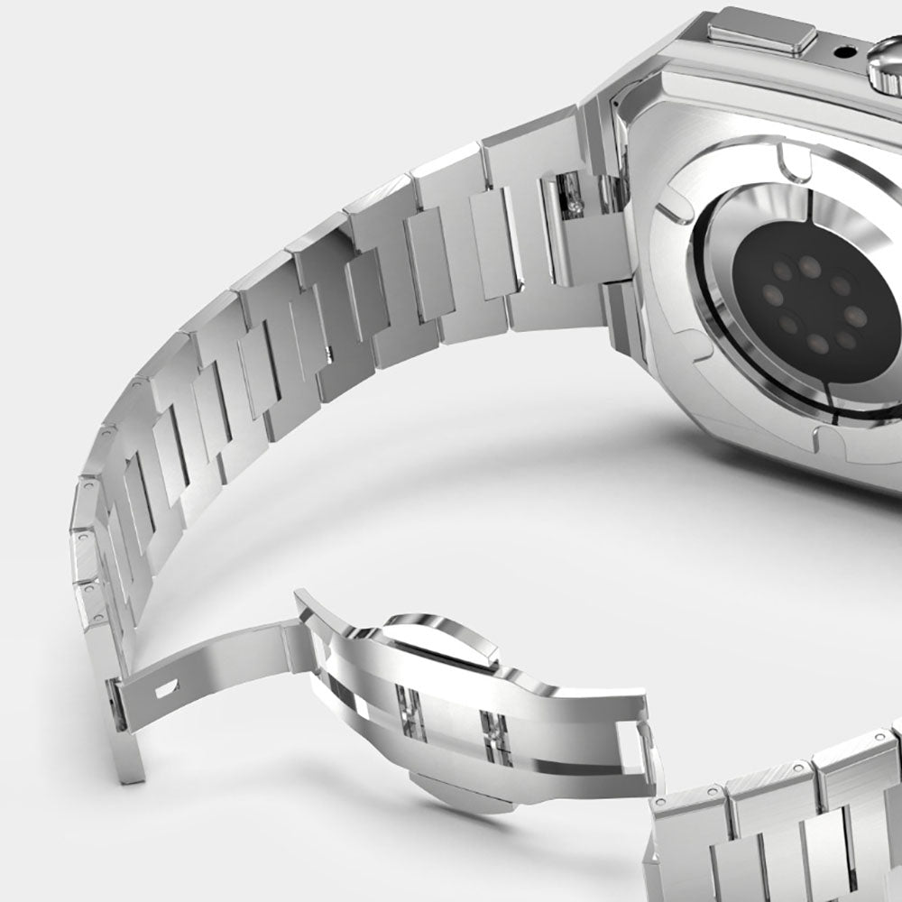 Luxury Metal Case Strap For Apple Watch Series