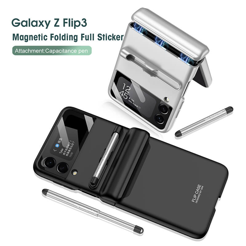 Magnetic All-included Shockproof Hard Case With S Pen Slot For Samsung Galaxy Z Flip4 Flip3 5G - GiftJupiter