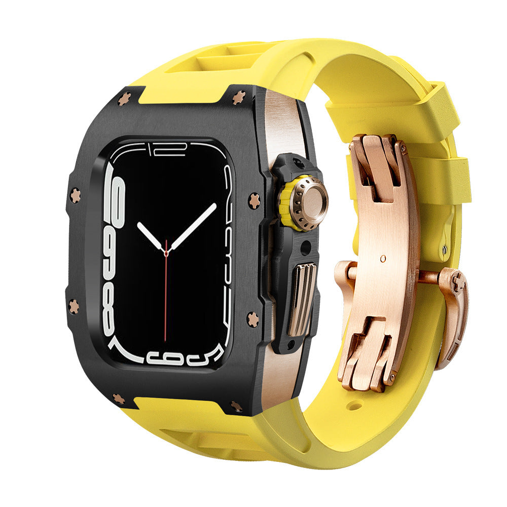 Luxury Metal Case Strap For Apple Watch Series 44/45 mm - mycasety2023 Mycasety