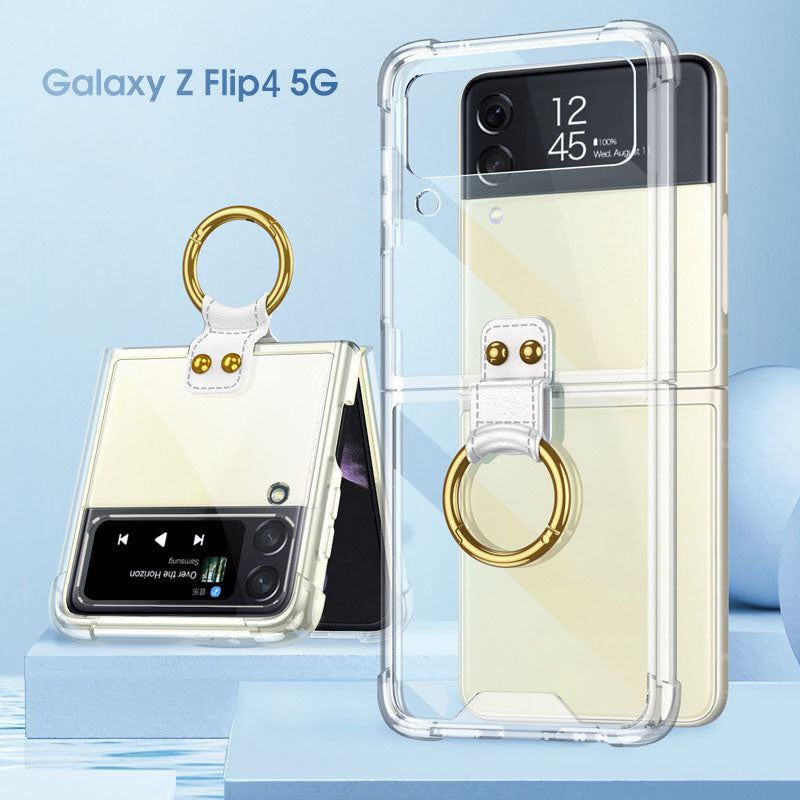 NEWEST Transparents Airbag Ring Holder Anti-knock Protection Cover For Samsung Galaxy Z Flip4 Flip3 5G - GiftJupiter