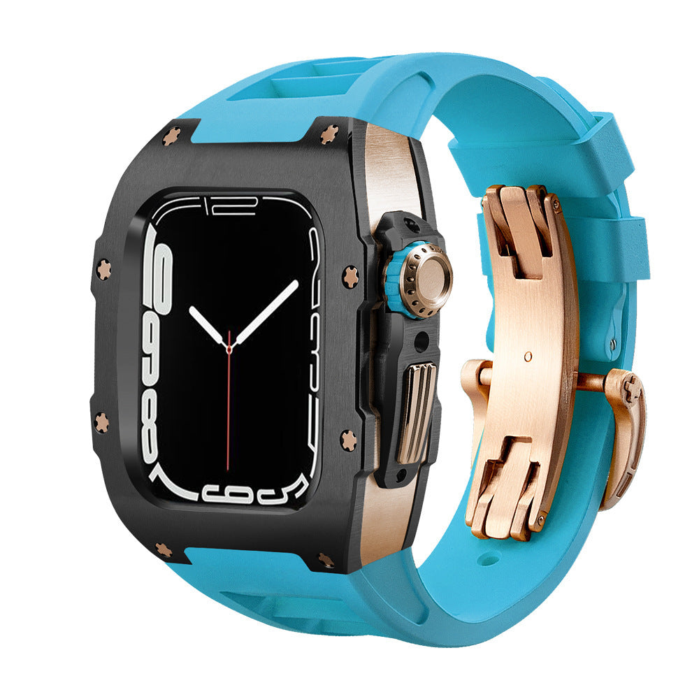 Luxury Metal Case Strap For Apple Watch Series 44/45 mm - mycasety2023 Mycasety