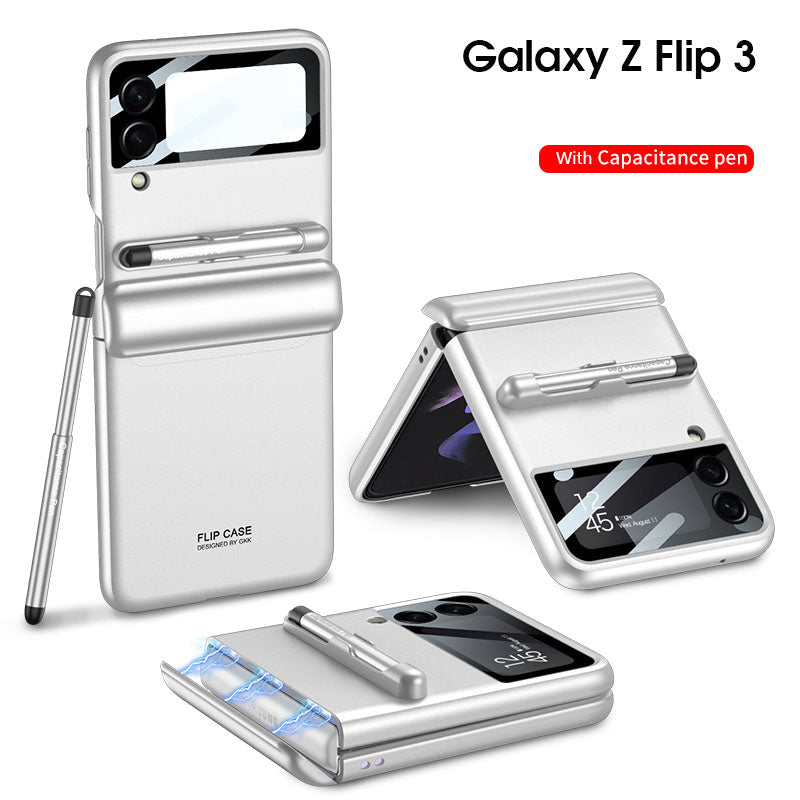 Magnetic All-included Shockproof Hard Case With S Pen Slot For Samsung Galaxy Z Flip4 Flip3 5G - GiftJupiter