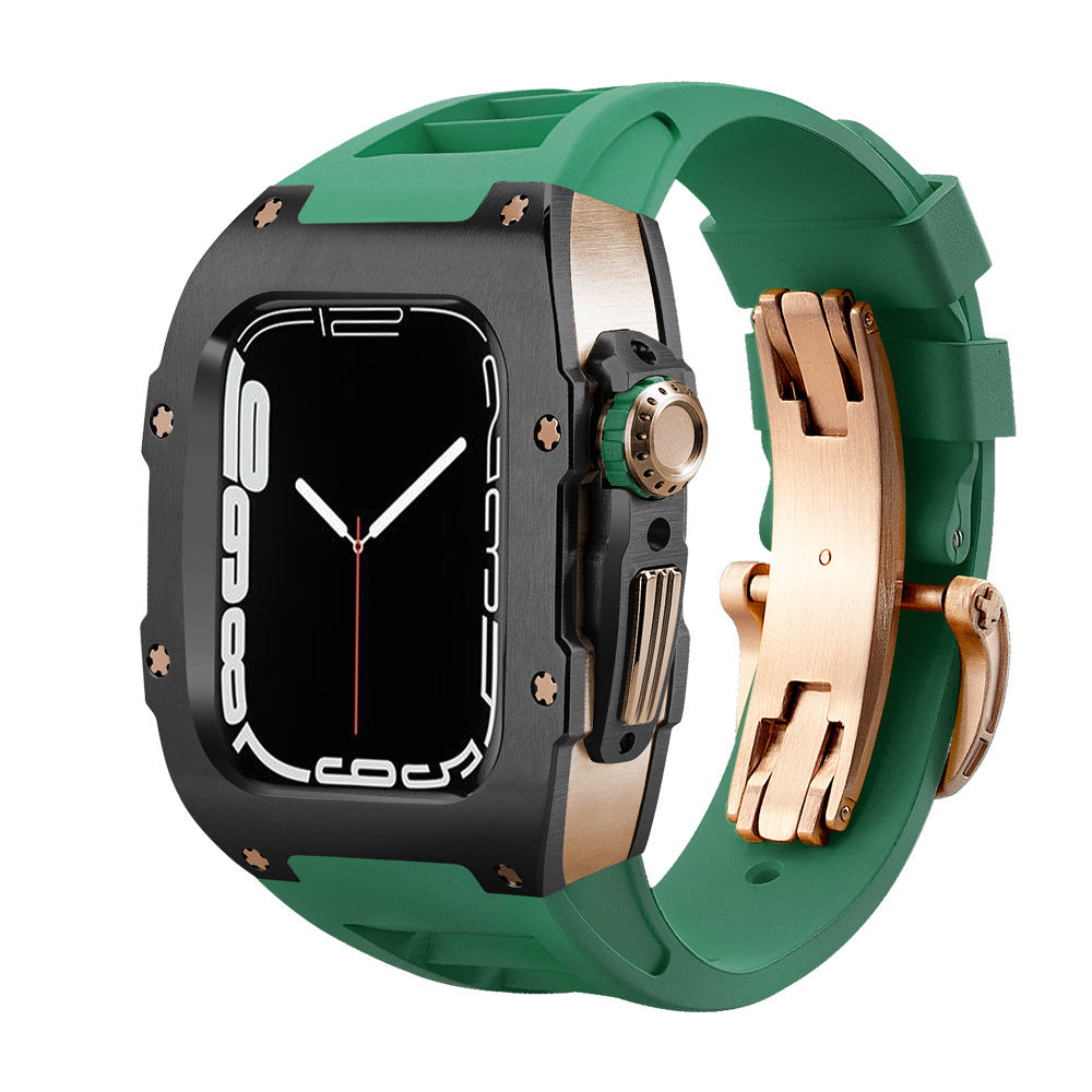 Luxury Metal Case Strap For Apple Watch Series 44/45 mm - mycasety2023 Mycasety