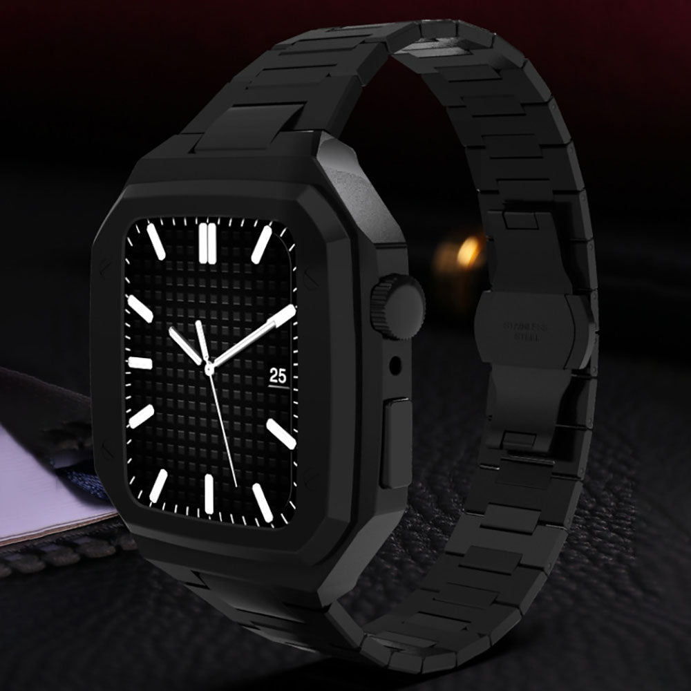 Luxury Metal Case Strap For Apple Watch Series