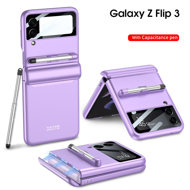 Magnetic All-included Shockproof Hard Case With S Pen Slot For Samsung Galaxy Z Flip4 Flip3 5G - GiftJupiter