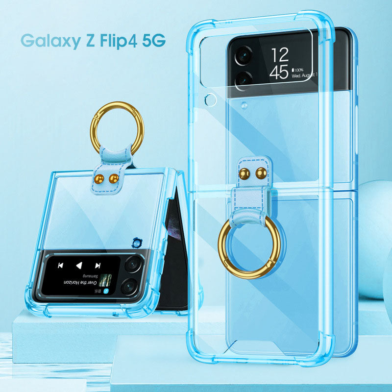 NEWEST Transparents Airbag Ring Holder Anti-knock Protection Cover For Samsung Galaxy Z Flip4 Flip3 5G - GiftJupiter