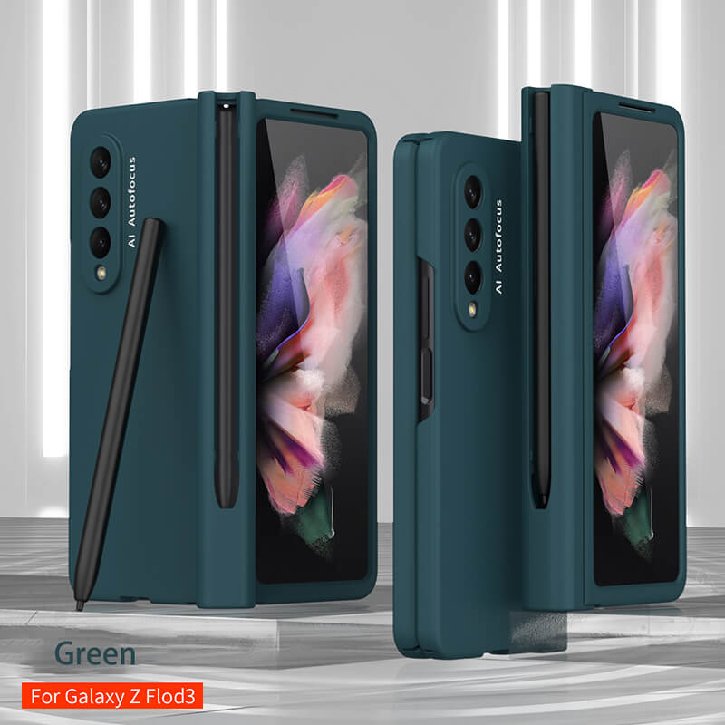 Luxury Hinge Shell Screen Protector Film Case For Samsung Galaxy Z Fold3 5G - GiftJupiter