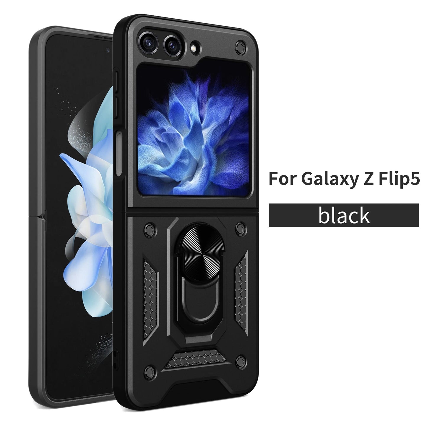 Drop Tested Cover with Magnetic Kickstand Car Mount Protective Case for Samsung Galaxy Z Flip3 Flip4 Flip5