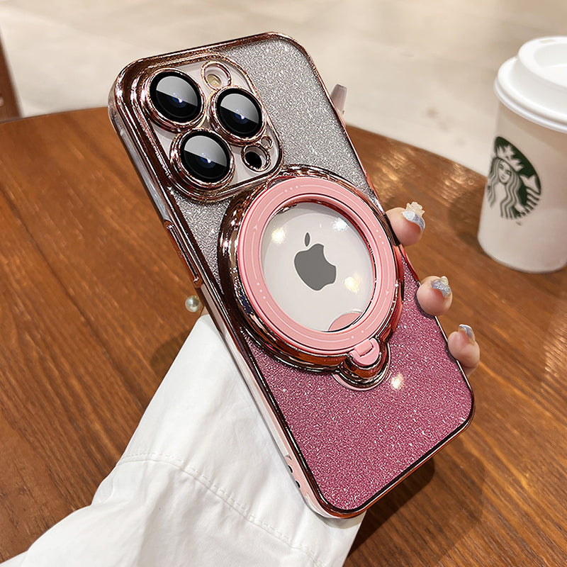 Glitter Diamond Magnetic Magsafe Ring Holder Case For iPhone
