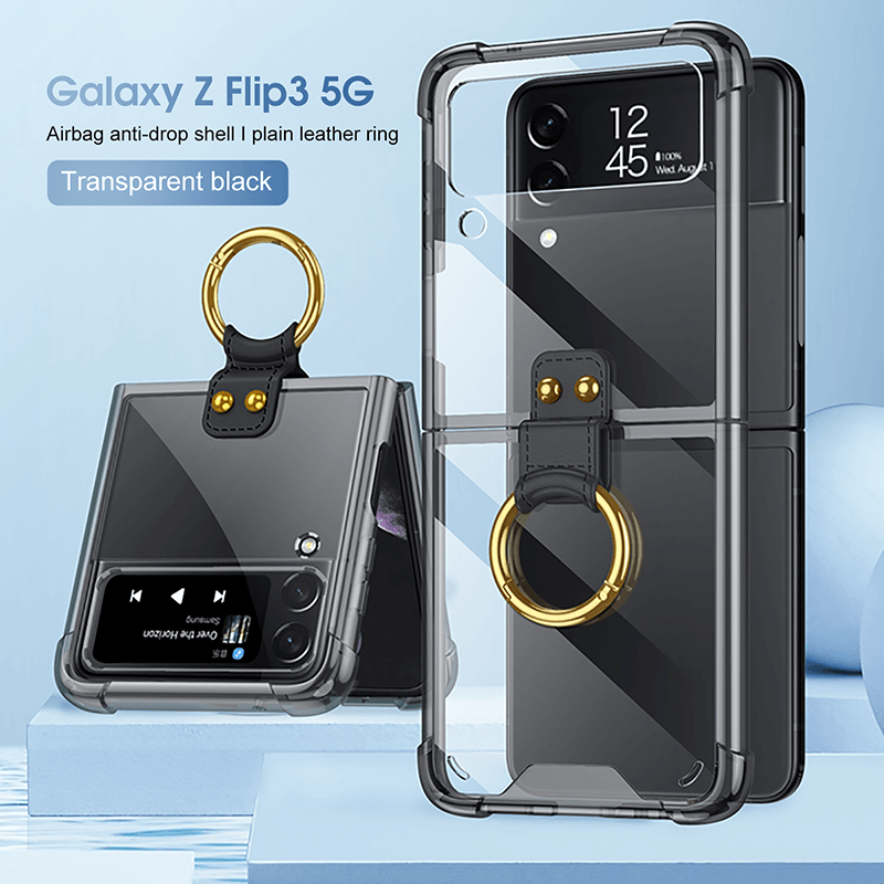 Transparents Airbag Ring Holder Anti-knock Protection Cover For Samsung Galaxy Z Flip 3 5G - GiftJupiter