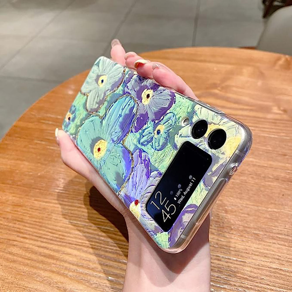 Oil Painting Flower Samsung Galaxy Flip4 Flip3 Case
