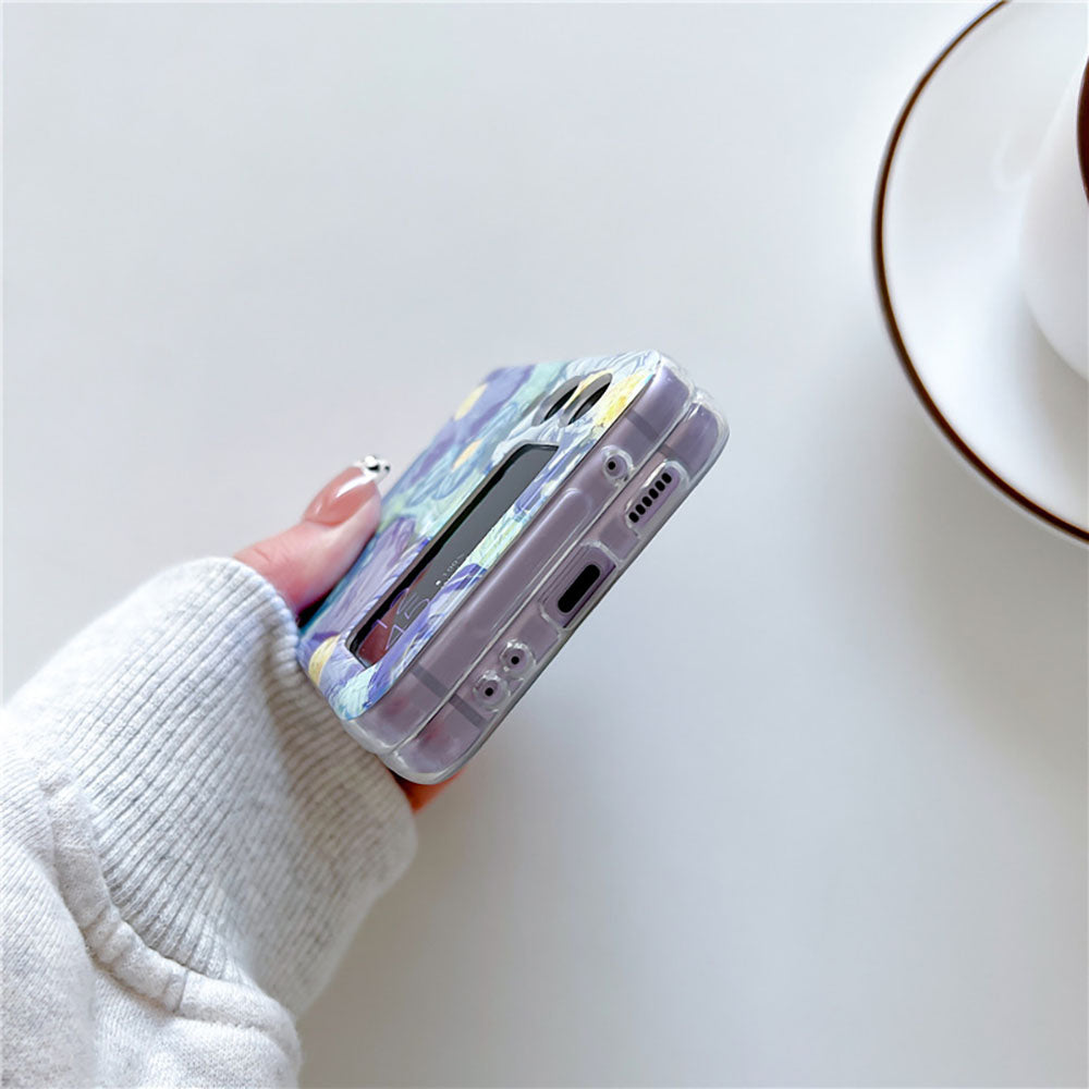 Oil Painting Flower Samsung Galaxy Flip4 Flip3 Case