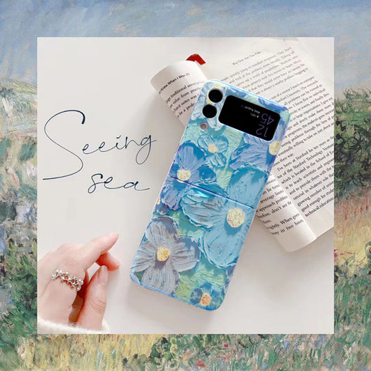 Oil Painting Flower Samsung Galaxy Flip4 Flip3 Case