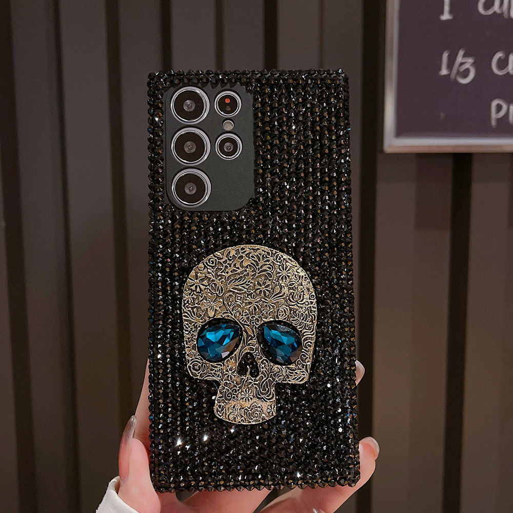 Luxury Rhinestone Skull Phone Case For Samsung Galaxy Series