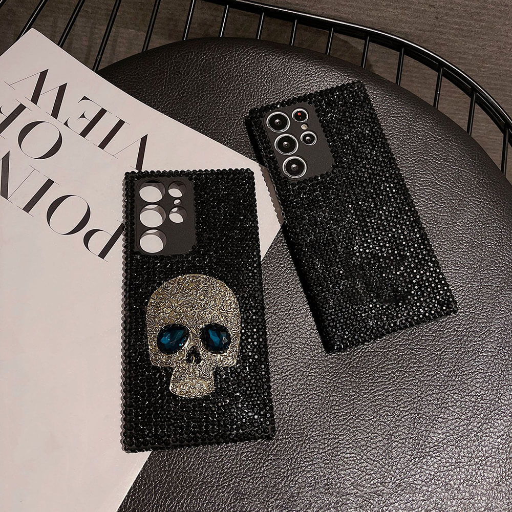Luxury Rhinestone Skull Phone Case For Samsung Galaxy Series