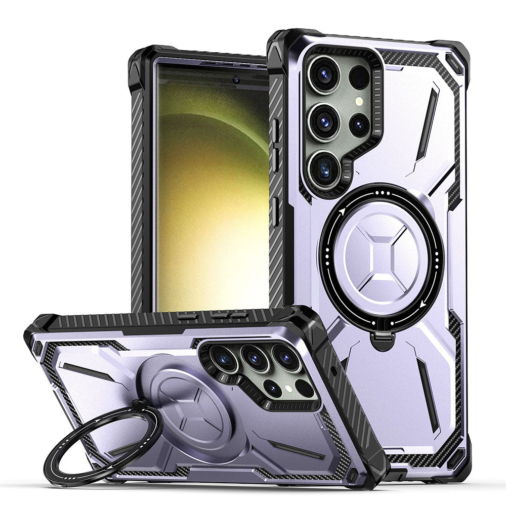 Newest Metal Armor Four Corners Anti-Fall Magnetic Phone Case For Samsung Galaxy Ultra