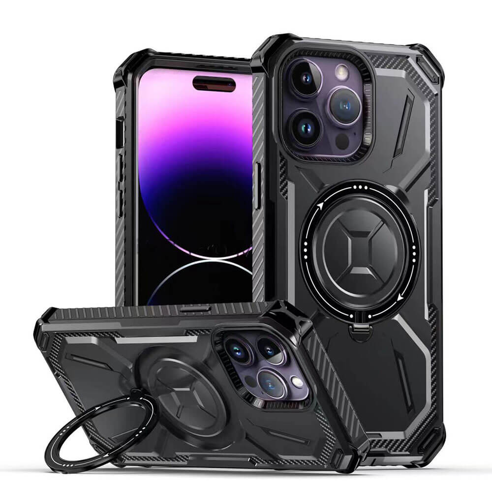 Newest Metal Armor Four Corners Anti-Fall Magnetic Phone Case For iPhone