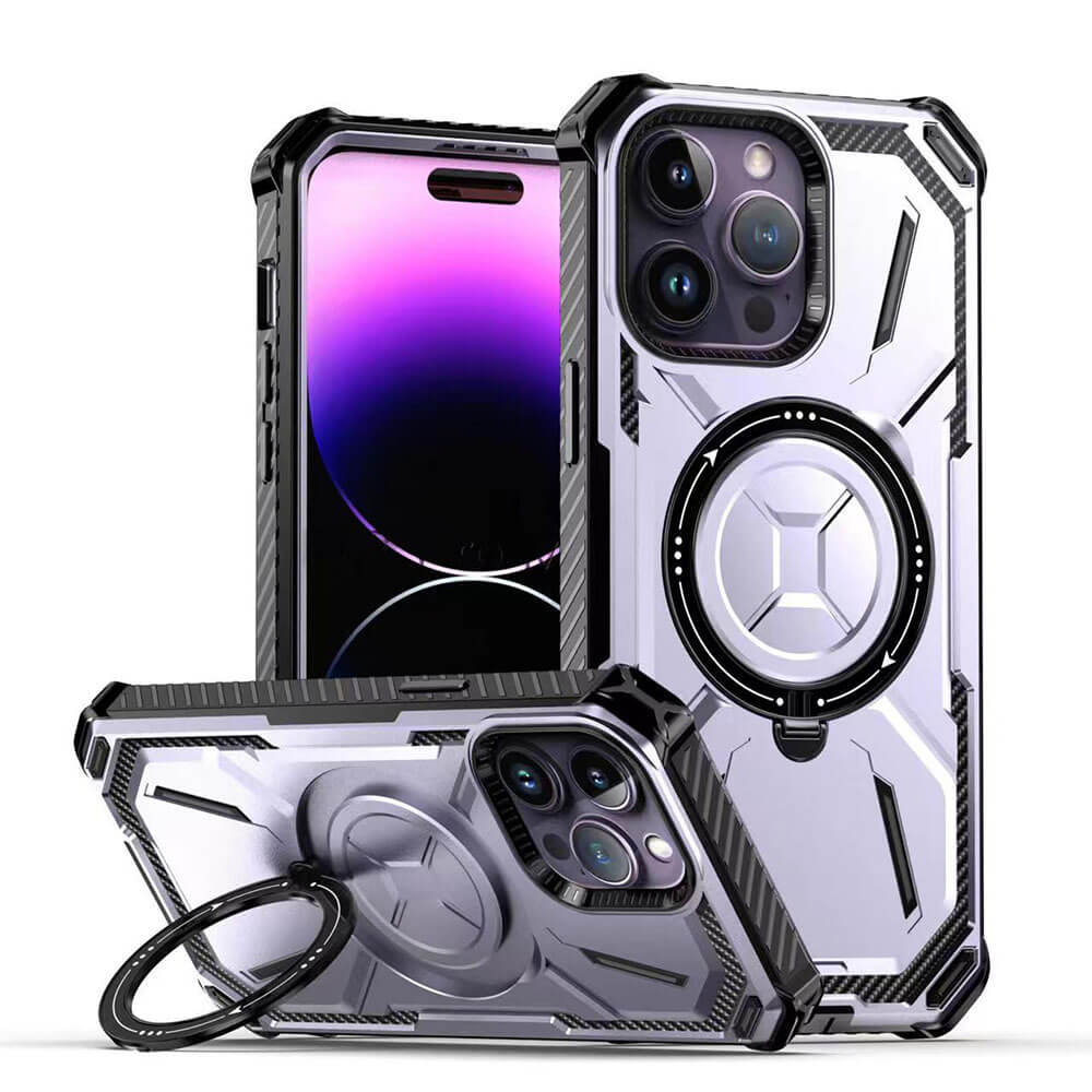 Newest Metal Armor Four Corners Anti-Fall Magnetic Phone Case For iPhone